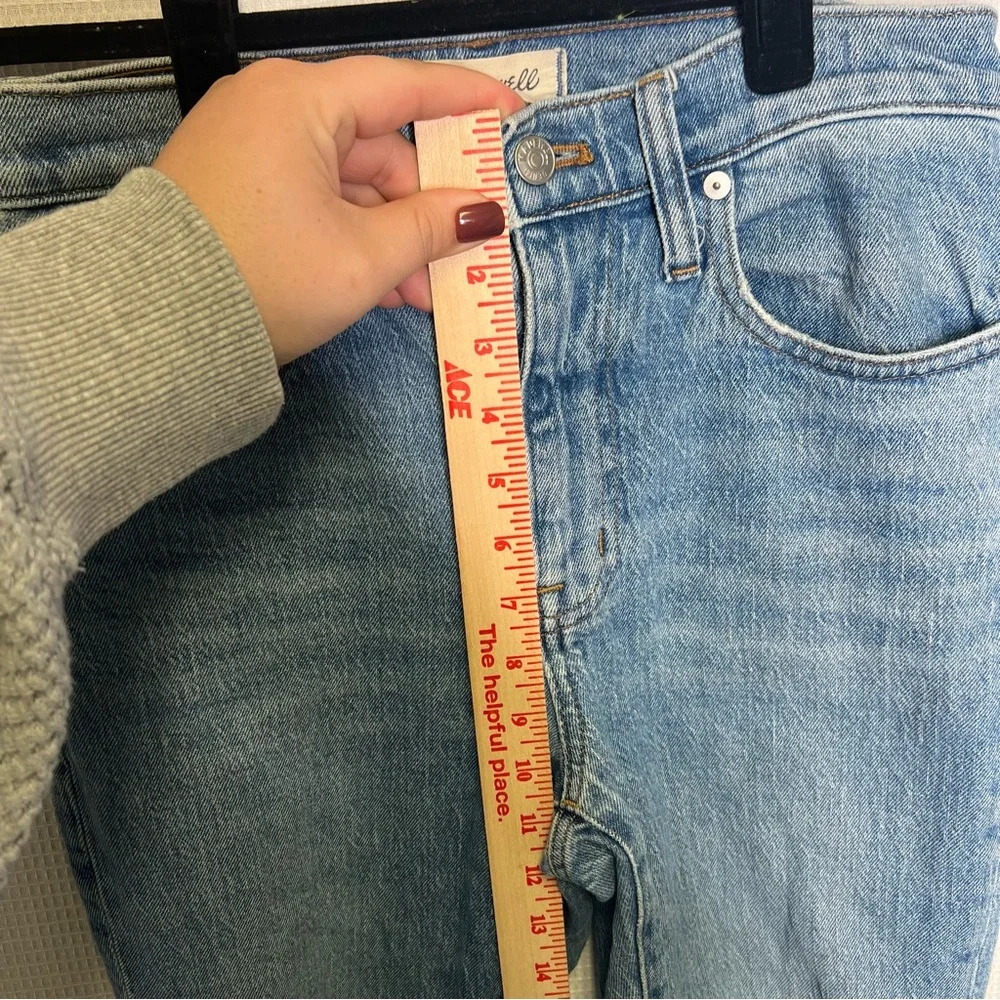 Madewell | Blue Ankle Cropped Jeans‎ with Frayed Hem 25 Boyfriend
